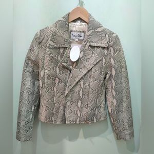 Albert Duke Vintage Y2K Snake Moto Jacket